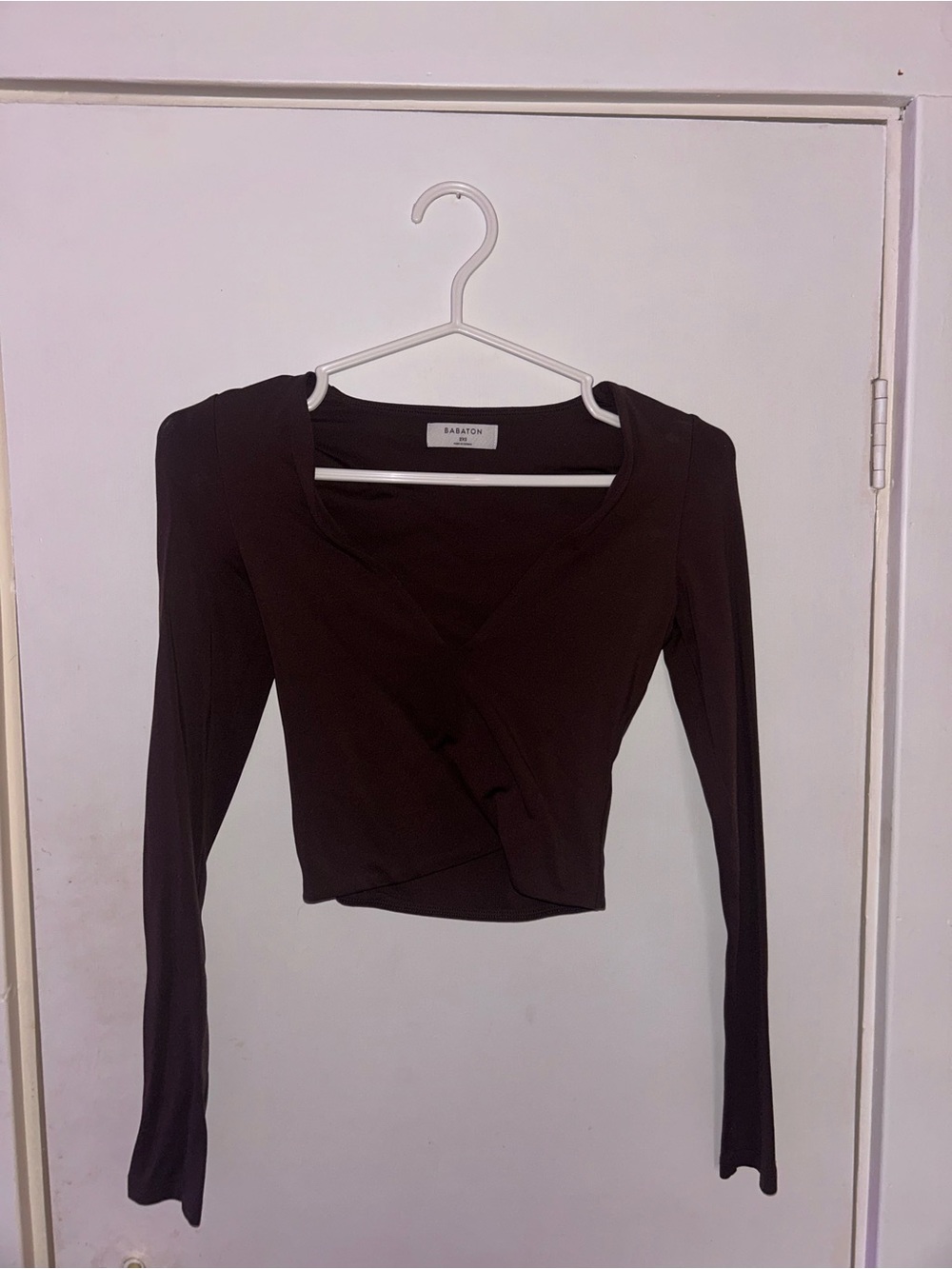 Babaton Chocolate Brown Long Sleeve Top